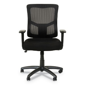 Alera Alera Elusion II Series Mesh Mid-Back Swivel/Tilt Chair, Adjustable Arms, Supports 275lb, 17.51" to 21.06" Seat Height, Black - 1 of 4