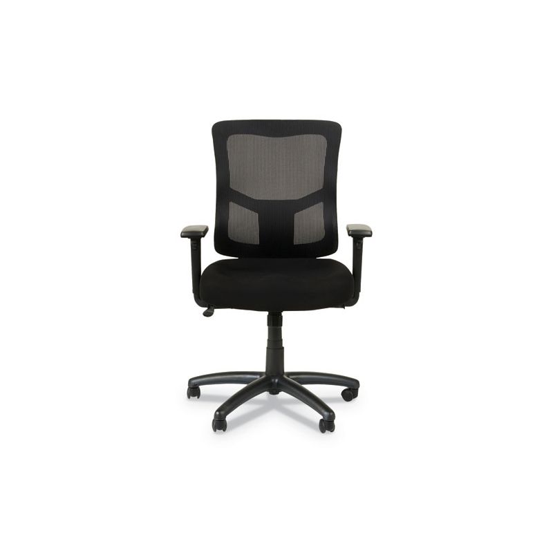Alera Alera Elusion II Series Mesh Mid-Back Swivel/Tilt Chair, Adjustable Arms, Supports 275lb, 17.51" to 21.06" Seat Height, Black, 1 of 8