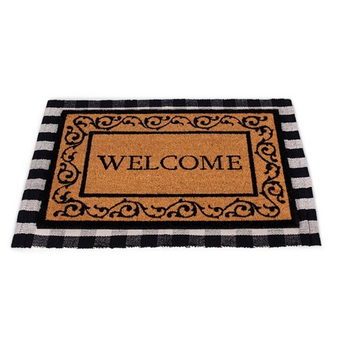 BirdRock Home Layered Welcome Mat with Vinyl Backing for Door Entryway 30 x  42