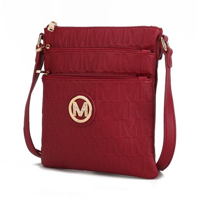 MKF Collection Lennit Embossed M Signature Crossbody Shoulder Bag by Mia K