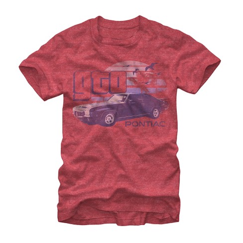 Men s General Motors Pontiac GTO T Shirt Red Heather Large