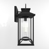 Syemin Outdoor Wall Lights, Textured Black Exterior Lighting Fixtures Wall Mount, Modern Outdoor Wall Sconce Lanter, Black, 8.00"*7.00"*17.10" - 4 of 4