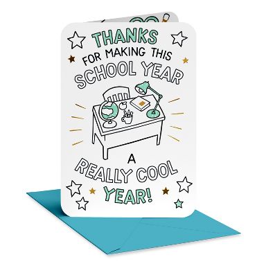 Teacher Appreciation Card with Gift Card Holder, A Little Something, Includes Envelope