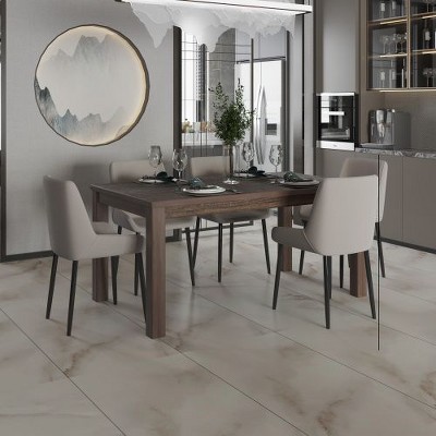 CENGHU 63" Rectangular Dining Table, Modern Solid Wood Kitchen Table, Dining Table for 6, Breakfast Table for Dining Room, Kitchen, Living Room