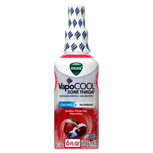 Vicks VapoCOOL Sore Throat Spray - Cherry Berry Freeze - 6 fl oz - 1 of 4
