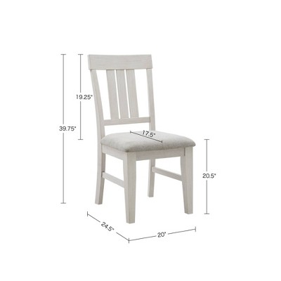 Natural Wood and Grey Upholstered High Side Chair