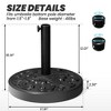 Crestlive Products Patio Umbrella Base Heavy Duty Round Cement Umbrella Stand for Outdoor, Deck, Lawn, Garden, Flower Decorative Pattern - 2 of 4