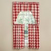 Park Designs Red and Cream Buffalo Check Swag 36"L - 2 of 4