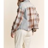 Women's Color Block Plaid And Denim Jacket - J.NNA - 2 of 2