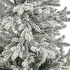 Nearly Natural 4.75-ft Flocked Fraser Fir Artificial Christmas Tree with 300 Warm White Lights and 967 Bendable Branches in Tower Planter - 3 of 4