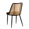 Kumasinova Modern Set of 4 Rattan Dining Chair, Hand-Woven Armless Chair with Open-Weave Back, Boucle Chair with Natural Cane Back - 2 of 4