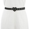 Elerevyo Women's Heart Shaped Belt Heart Buckle PU Leather Adjustable Waist Belts - 4 of 4