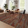 Washable Area Rug Soft Rugs for Living Room Modern Striped Non Slip Rug Geometric Checkered Foldable Print Mat - 2 of 4