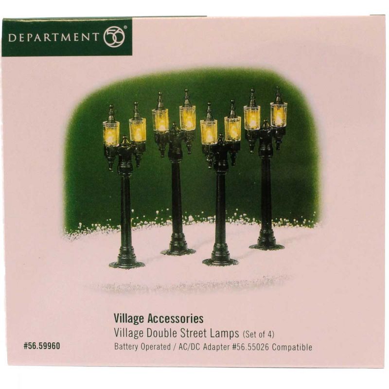 Enesco 3.5 Inch Village Double Street Lamps Holiday Lights Village Accessories, 1 of 4