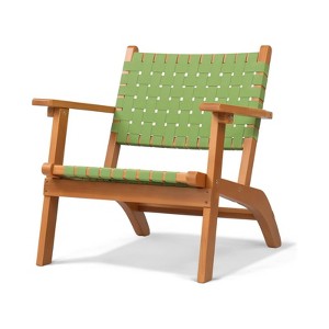 Karl Home | Mid-century Patio Accent Chair with Hand Woven Back & Seat - 1 of 4