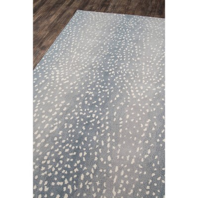 Blue and Gray Hand-Tufted Wool Rectangular Area Rug
