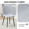 VYNXARIA Comfortable Linen-Cotton Dining Chair Set,Six Pieces in Light Gray - 4 of 4