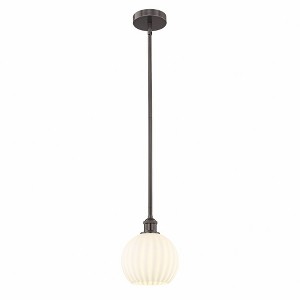 Innovations Lighting White Venetian 1 - Light Pendant in  Oil Rubbed Bronze - 1 of 1