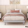 ALEXOUN Floating Wood Profile Platform Bed Frame without Headboard,with Sturdy Slats Support,No Box Spring Needed,Easy to Assemble - 4 of 4