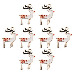 John Bead 8pcs Sweet & Petite 23x18mm Reindeer Small Christmas Holiday Charms - 1 of 4