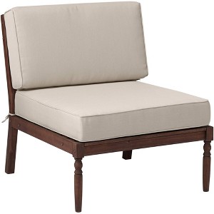 Teal Island Designs Napa Modular Natural Dark Oil Acacia Armless Chair - 1 of 4