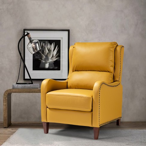 Yellow leather chair new arrivals