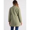 INSPIRE CHIC Women's Notched Lapel Double Breasted Raglan Sleeve Winter Coat - 4 of 4