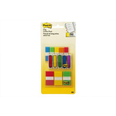 Post-it 260ct Flags Combo Pack - Assorted Colors