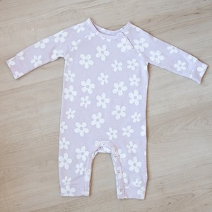 Grayson Threads - Infant Purple In Bloom Long Sleeve Jumpsuit - 1 of 3