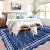 Modern Solid Scalloped Area Rug Machine Washable Rug  with Non-Slip Backing  Low Pile Stain Resistant Floor Cover for Living Room Bedroom Office - 4 of 4