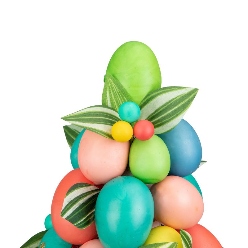 Northlight 17" Colorful Easter Egg Tree in Yellow Gingham Pot, 5 of 7