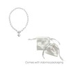 Adornia Silver Plated Flower White Mother of Pearl Paper Clip Chain Toggle Necklace - 4 of 4