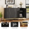 Sideboard Buffet Cabinet, Modern Console Table with Adjustable Shelf, Black Accent Cabinet - 3 of 4