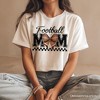 Football Mom Coquette Bow Retro T-Shirt, Stylish Game Day White Tee for Trendy and Proud Sports Mothers| OrnamentallyYou - 4 of 4