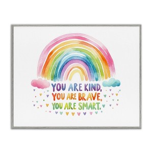 Stupell Industries Kind Brave Smart Rainbow, 20" x 16" - 1 of 4