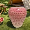 SEVOBAL Strawberry Fruit Stool Side Table Home Decor Plant Stand Garden Indoor Outdoor Decoration Party Kid Gift Festival, Pink, 12.8"*12.8"*13.4" - 2 of 4