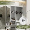 Sapphtopaz Wall Mounted Bathroom Mirror Cabinet with Mirror Door,Medicine Cabinet with Towels Bar & Shelf,Space Saver Wall Cabinet for Bathroom - 2 of 4