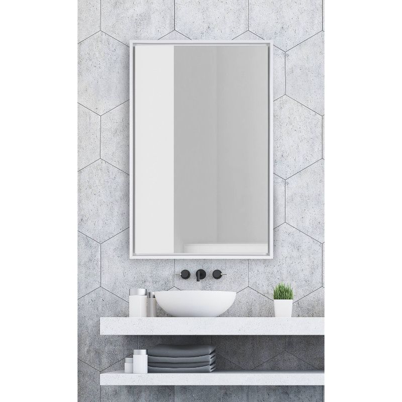 24&#34; x 36&#34; Evans Rectangle Wall Mirror White - Kate &#38; Laurel All Things Decor, 6 of 7