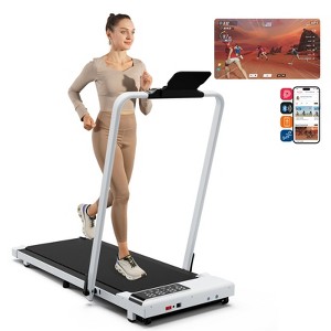 SupeRun 3 in 1 Walking Pad Treadmill, 3.0HorsePower Folding Treadmills 7.5MPH Walking Pad with Handle Bar - 1 of 4