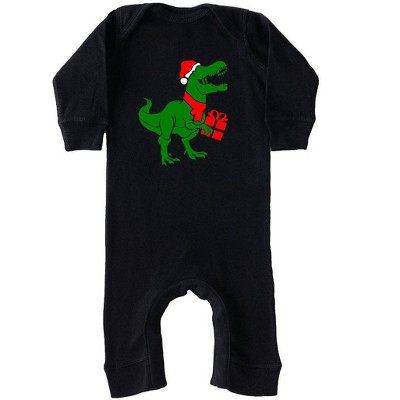 The Juniper Shop Dino Present Baby Romper