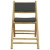 vidaXL 6 Piece Folding Bistro Chairs - Dark Gray Cushions, Bamboo Frame, 23.2" x 20.1" x 34.3" Each, Outdoor Patio/Garden Seating - 4 of 4