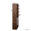 Tall Display Cabinet with Open Shelves and Side Drawers, Modern Organizer for Small Spaces in Living Room or Office-3irtyhousy - 4 of 4