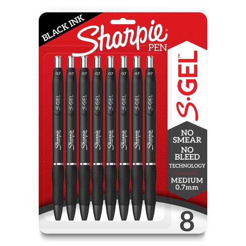 Sharpie S-gel 8pk Gel Pens 0.7mm Medium Tip Black : Target
