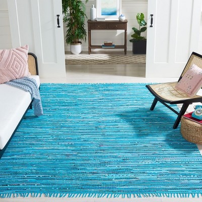 Ivory Cotton Charm 8' x 10' Hand-Woven Boho Stripe Area Rug