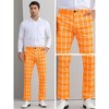 Lars Amadeus Men's Plaid Dress Classic Fit Formal Checked Trousers - 4 of 4