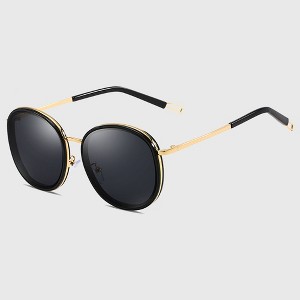 Anna-Kaci Women's Retro Round Metal & PC Polarized Sunglasses - 1 of 4