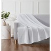 50"x60" Striped Chenille Throw Blanket White/Gray - Brooklyn Loom - 4 of 4