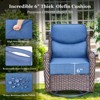 Outdoor Swivel Rocker Patio Chairs of 2 with 6 Inch Thick Cushions and Side Table, Swivel Outdoor Chairs 3PCS High Back Wicker Patio Furniture Set - 2 of 4