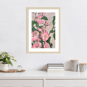 Amanti Art Pink Vine Flowers by Incado Wood Framed Wall Art Print - 1 of 4