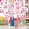 Big Dot of Happiness It's a Girl - Pink Baby Shower Hanging Decor - Party Decoration Swirls - Set of 40 - 2 of 4